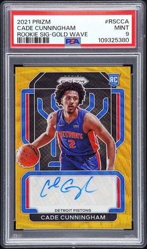 Cade Cunningham 2021-22 Panini Prizm #RS-CCA Gold Wave Rookie Auto Pistons /10