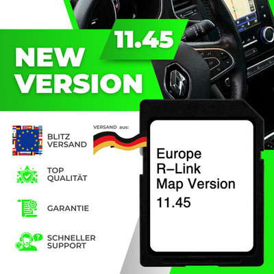 Navi SD-Karte für RENAULT R-LINK EVOLUTION   Version  11.45   2026   Europa
