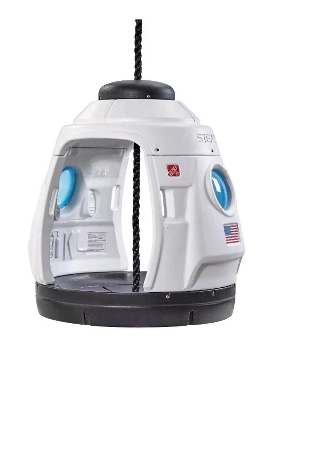 Columpio cápsula espacial Step2 para interior exterior casa de juegos columpio de plástico para niños 3+ Foto 2 de 4