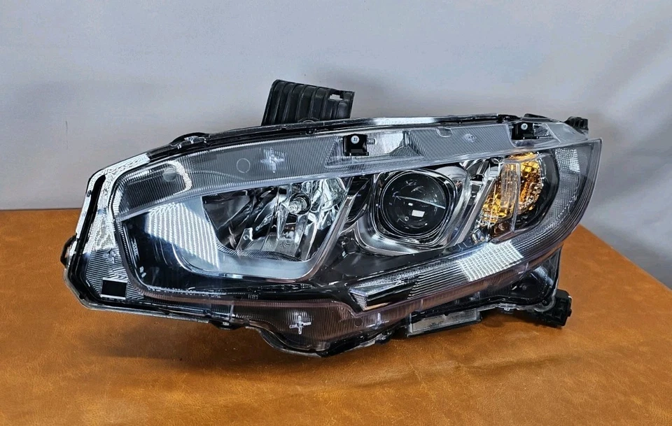 FOR 2016-2018 HONDA CIVIC LEFT DRIVER HALOGEN HEADLIGHT TYC USED#4 - Image 4 of 4