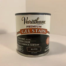 Varathane 358322 Premium Gel Stain Half Pint Black