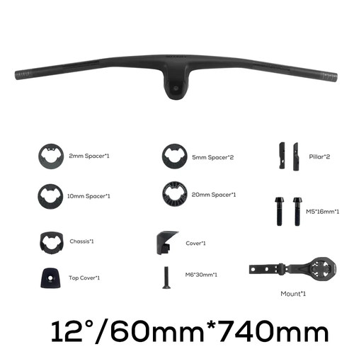 -9°-10° -12° -14° Full Carbon Fiber Integrated Cockpit MTB Handlebars with Stem - Picture 25 of 47