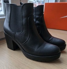 Graceland Damen Stiefeletten schwarz Kunstled...