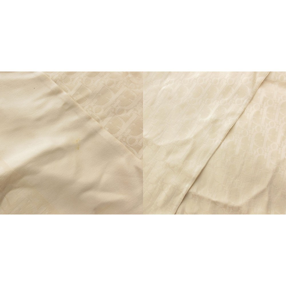 Christian Dior Vintage Trotter Stole Scarf Square Beige Women's Authentic thumbnail 6