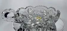 American Brilliant Period  Vintage Candy Dish with Handle