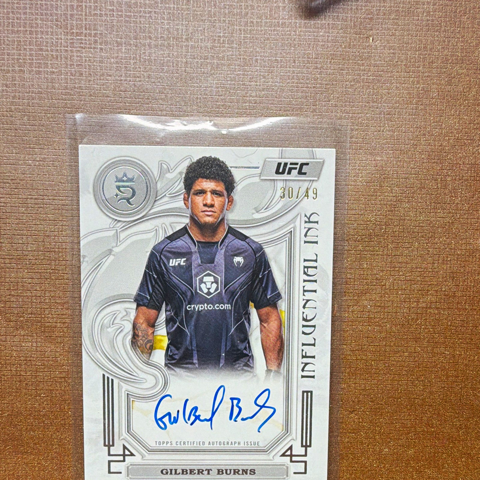 Topps 2024 Royalty UFC Gilbert Burns Influential Ink Auto #IIA-GBS 30/49