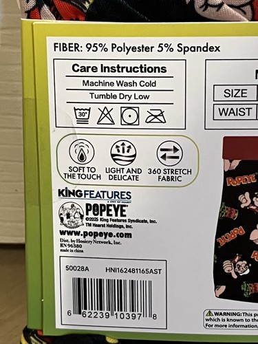 PoPEYE The Sailor and SPINACH Novelty Boxer Briefs Men's Size L 36-38 NWT - Picture 5 of 5