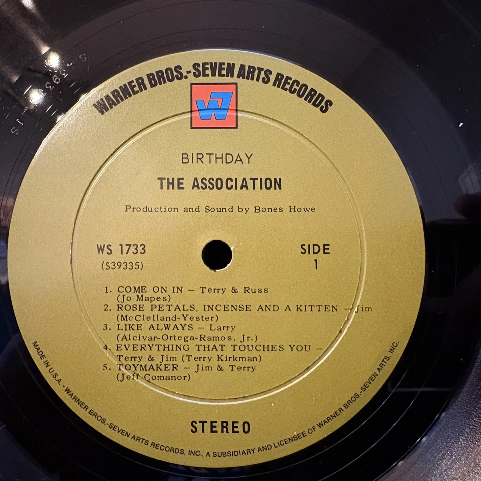 THE ASSOCIATION - Birthday - WARNER BROS 1972 ST LP 1968 1S/1S IN SHRINK  - Image 3 of 4