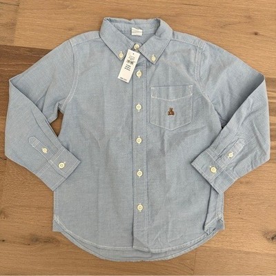 Baby GAP Blue Oxford Kids Button-Down Shirt size 5 NWT Boy s