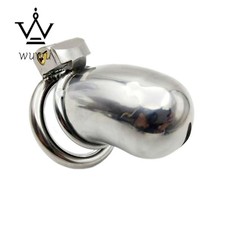 Stainless Steel Male Chastity Cage Device Medium Size Men Metal Lock Belt