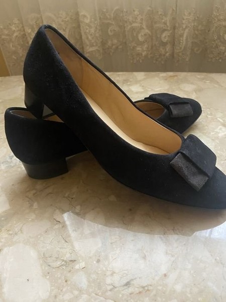 Women Peter Kaiser Heels Black Suede 38 #23OG