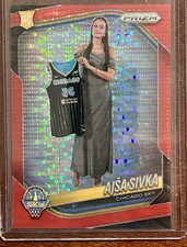🔥🔥 2025 Panini Prizm WNBA #85 Ajsa Sivka RC Red PULSAR /299 Chicago Sky 🔥🔥