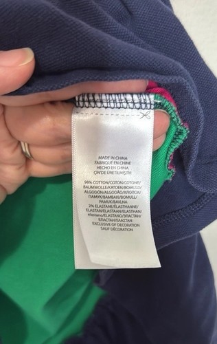 Polo Ralph Lauren Girls Dress Size 6X Colorful Classic Preppy Logo Pony Collar - Picture 13 of 14