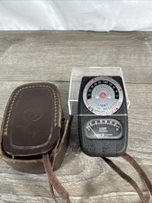 GE Meter Light Exposure Type DW-68 W & Leather Case Tested USA General Electric