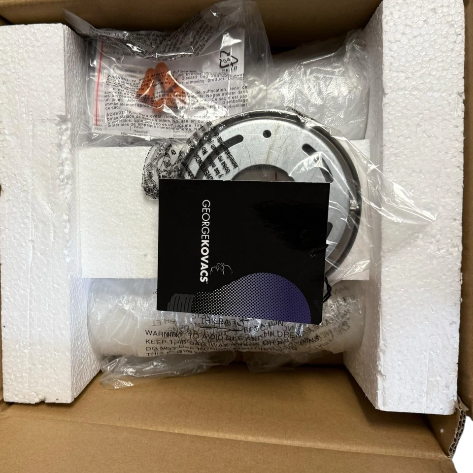 "Luz de baño tocador George Kovacs P5042-084 Saber II 20"", 2 luces, níquel cepillado" Foto 3 de 4