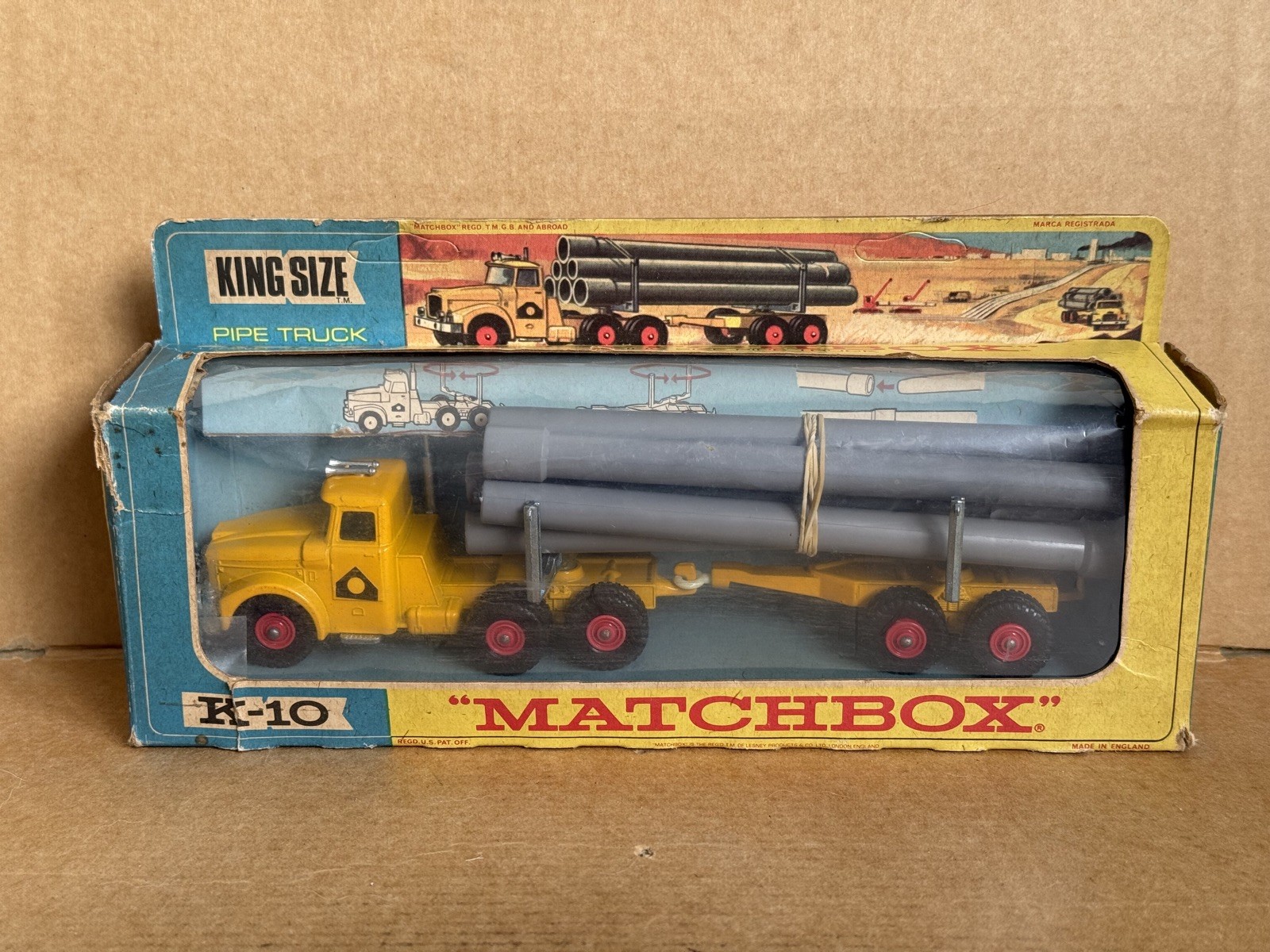 Scammell Contractor Pipe Truck 1971 K-10 Matchbox Lesney