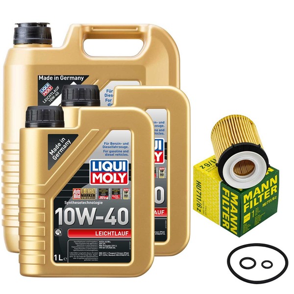 MotoröL Set 10W-40 Liqui Moly 7 Liter + ÖLfilter FüR Mercedes C-Klasse SLC GLK-image