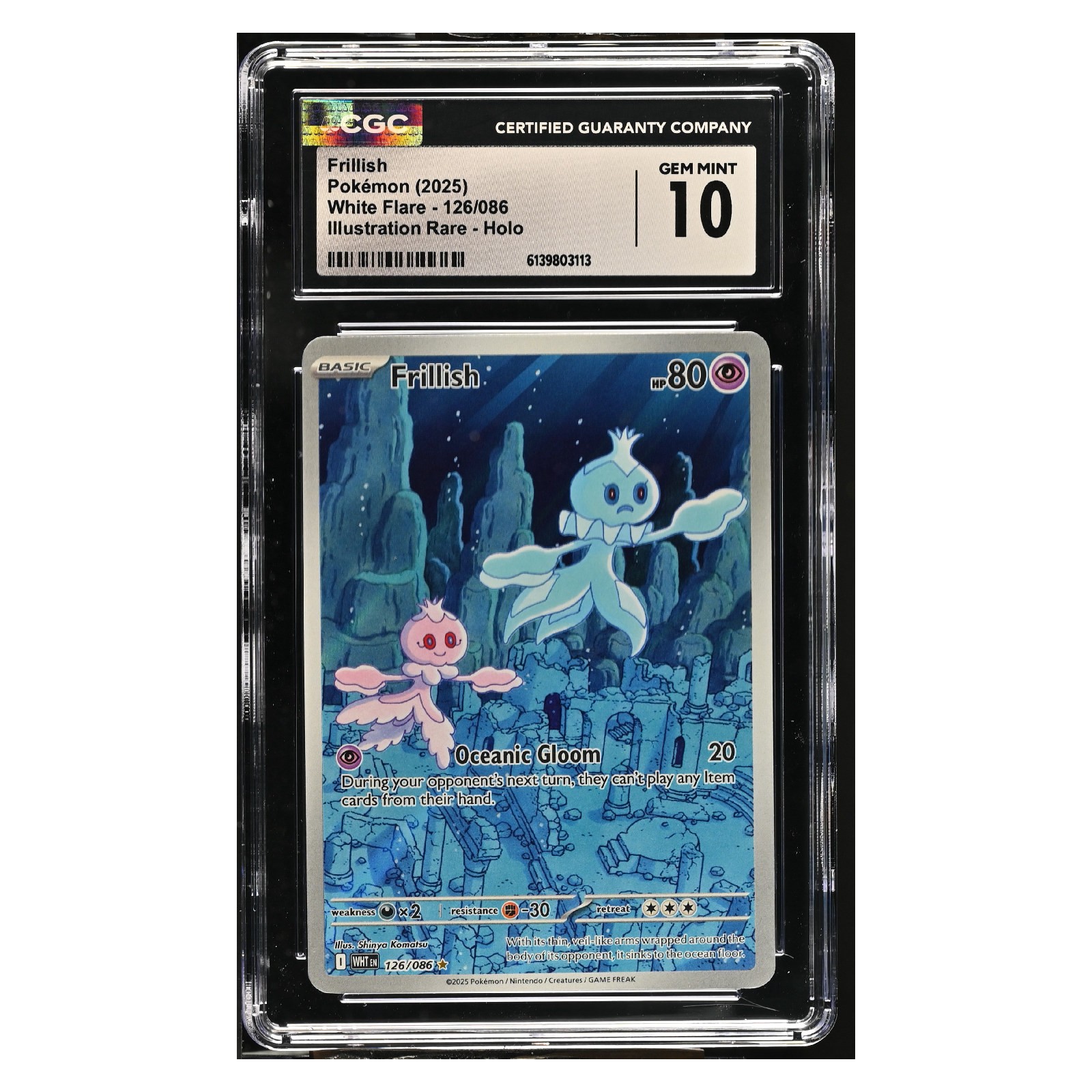 Pokemon TCG Cards - Frillish CGC 10 #126/086 White Flare Holo - 🚚 Free S/H
