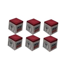 Silver Cup Set of 6 Red Billiard Pool Cue Chalk