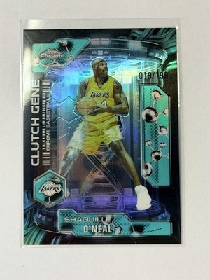 SHAQUILLE O’NEAL 2025/26 Topps Chrome Clutch Gene Aqua Refractor 019/199 Lakers
