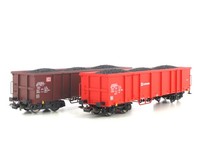 Piko 58274 GüTerwagenset Offene GüTerwagen Eaos Mit Kohleladung DB AG 2X Spur H0