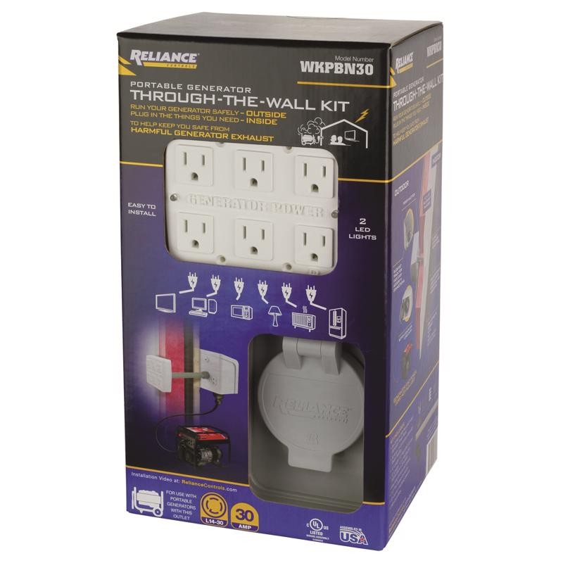 Reliance WKPBN30 Portable Generator Through-The-Wall Power Panel Kit