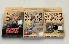 Munchkin Zombies 1 2 & 3 Walking Dead Hideous Hideouts Armed Dangerous Brand New
