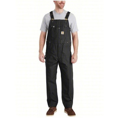 NWOT Men's Carhartt Artic Quilt Duck Bib Overalls Heavy Duty Outdoor Black LT