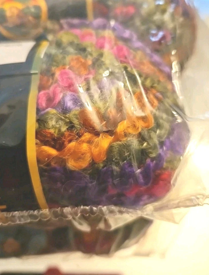 3 Skein Lot Lion Brand Lion Boucle Yarn Color Tutti Fruitti Super Bulky - Image 4 of 4