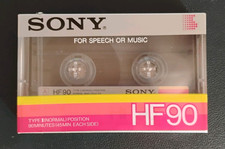 VTG. SONY HF 90 Blank Audio Cassette Tape - NEW - FAST SHIP