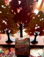 Ribbon Wired Celebrate It Halloween Jack O  Lanterns Orange  Tan