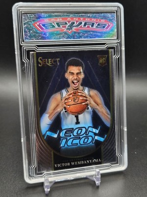 2023-24 Panini Select - Neon Icons Victor Wembanyama Rookie In Custom Holder 