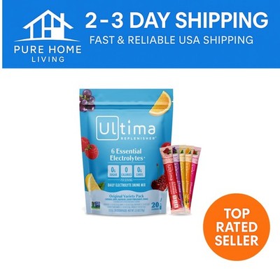 Hydration Packets with 6 Electrolytes - Sugar-Free Drink Mix,  Variety