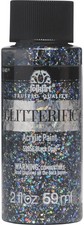 FolkArt Glitterific Glitter Paint 2oz-Black Opal - 3 Pack
