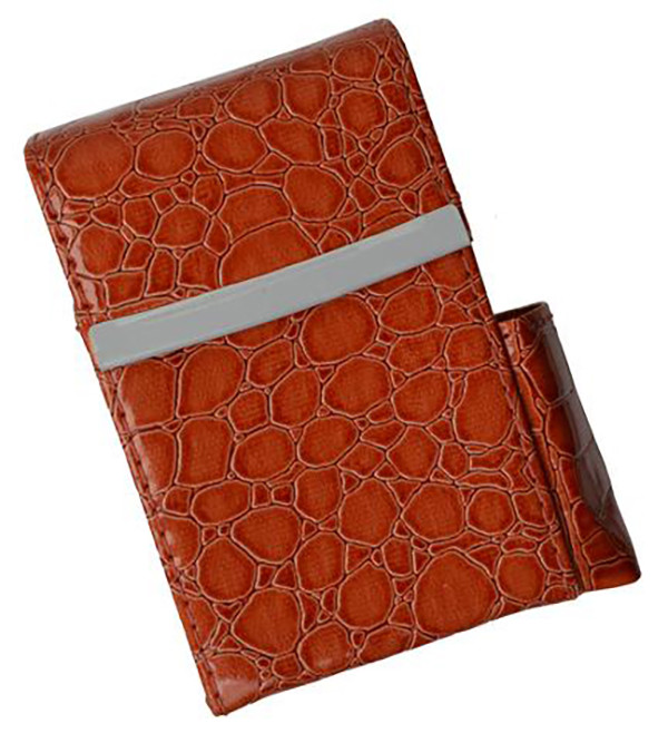 croc cigarette holder Croc Print Leather Cigarette Lighter Holder Regular 100s Hard Case Men  Women