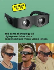 Zoomies Hands Free Binoculars 4X Magnification Zoom Enlarge Glasses Telescopes