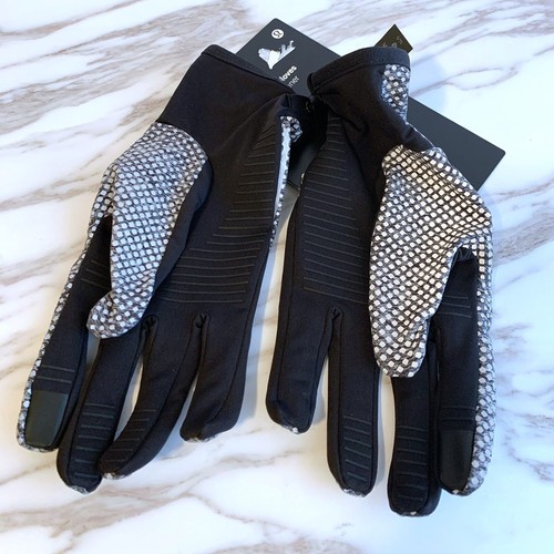 Lululemon Herren grau schwarz reflektierend entschlossen Läuferhandschuhe LM9999S - L/XL Neu - Bild 3 von 6