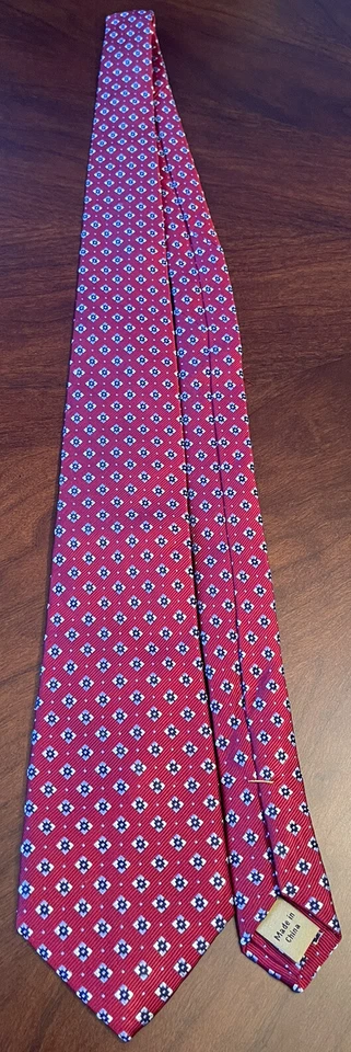 Corbata Class Club Gold Label roja azul 100 % seda para hombre hecha en China Foto 3 de 4