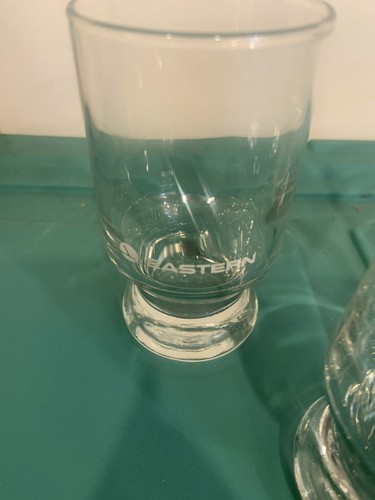 Vntg Eastern Airlines Footed Drink Glasses First Class Set Of 6 Bar Set New RARE - Picture 16 of 24