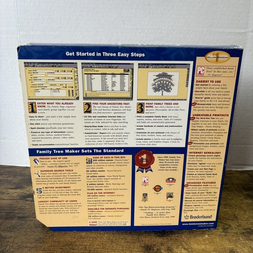 Broderbund Family Tree Maker Version 7 Deluxe 15 CD Set Win 95/98 Discs & Book - Picture 12 of 16