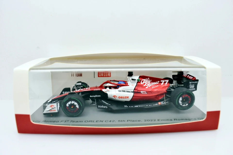 Modellino auto Formula 1 F1 GP scala 1:43 Alfa Romeo Orlen C42 BOTTAS Spark v - Immagine 3 di 4