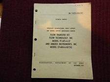 1973 FLOW TRANSFER KIT, FLOW TECH FT-AFS-4-CF & ANADEX TM 9-4931-456-14-1 *85
