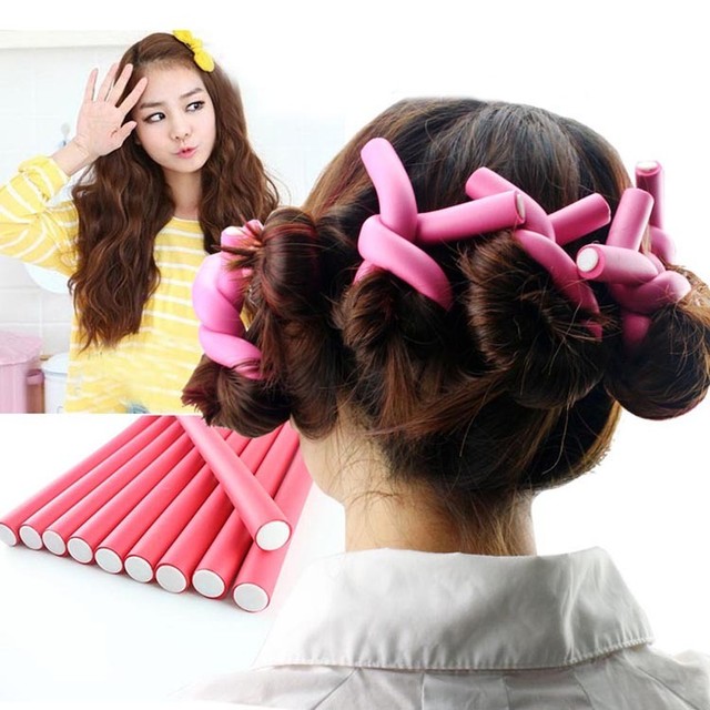 Rods 10 Pieces Hair Curling Flexi Rods Magic Air Hair Roller