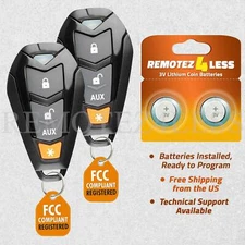 2  New Replacement Dei Viper 4 Button Keyless Remote Key Fob For EZSDEI7141