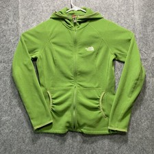 The North Face Hooded Sweatshirt Womens M Pockets Full Zip Green