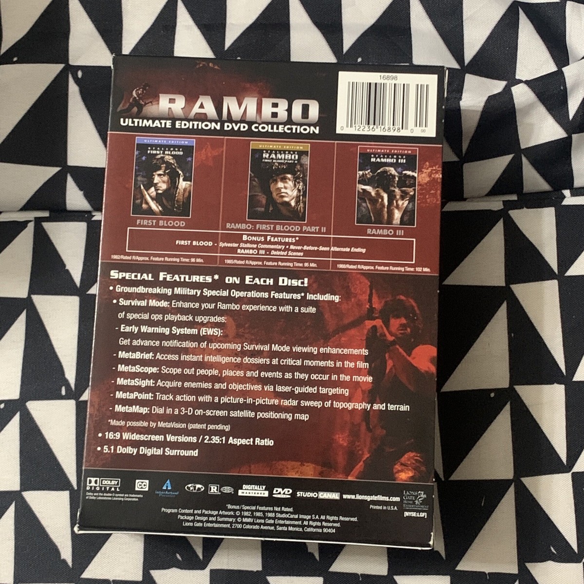 Rambo Ultimate Edition DVD Trilogy Box Set First Blood Part