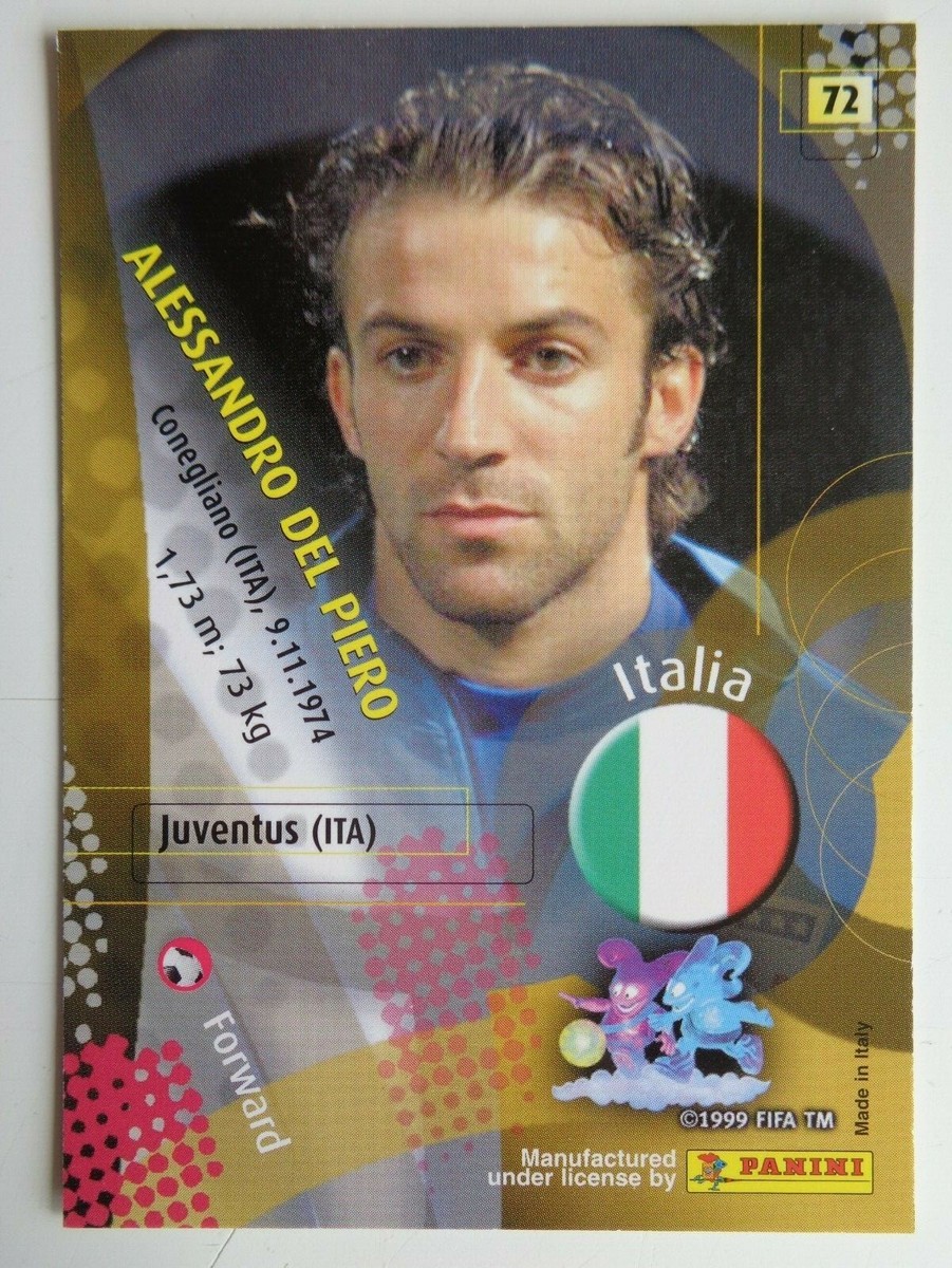 Alessandro Del Piero Italy Italia 2002 Panini World Cup Card