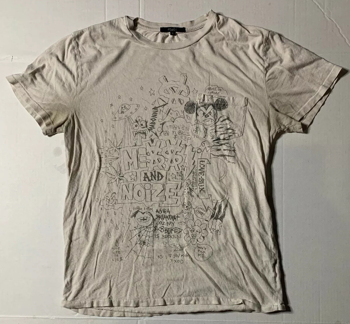 Preowned- Vintage Ksubi Short Sleeve Graphic T-Shirt Mens (Size M  