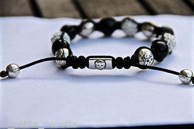 Bracelet NIALAYA Olander - Hématite Et Diamants CZ - Argent - Neuf Jamais Porté - Modèle 550