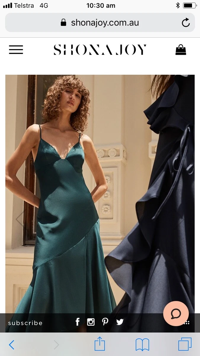 Shona joy luxe shop bias asymmetrical slip dress